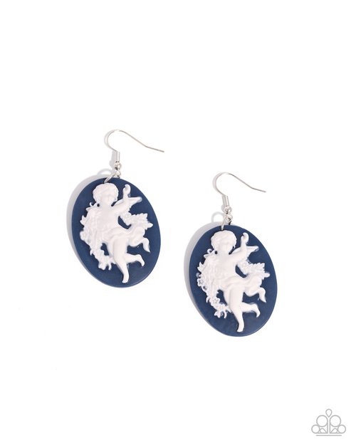 Vintage Verdict - Blue - Paparazzi Earring Image