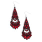 Opera Stage - Red - Paparazzi Earring Image