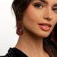 Opera Stage - Red - Paparazzi Earring Image
