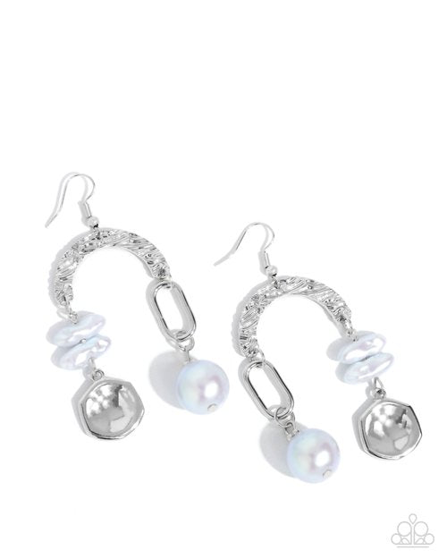 Shimmer Suggestion - Blue - Paparazzi Earring Image
