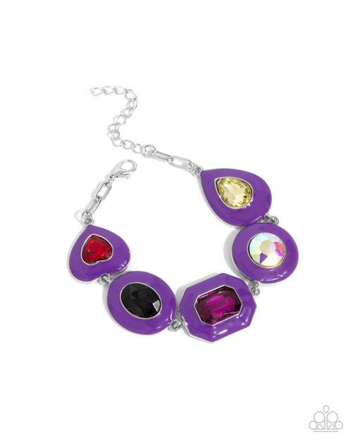 Glazed Guest - Purple - Paparazzi Bracelet Image