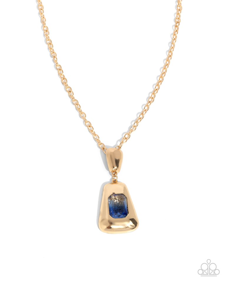 Pendant Promise - Blue - Paparazzi Necklace Image