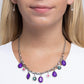 Fancy Finish - Purple - Paparazzi Necklace Image