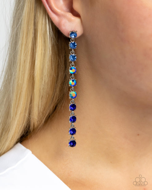 Paparazzi Earring ~ Opulent Ombré - Blue