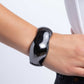 Curved Confident - Black - Paparazzi Bracelet Image
