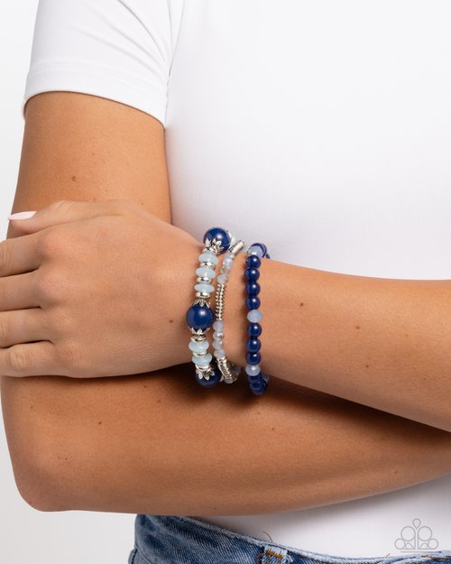 Flashy Frugality - Blue - Paparazzi Bracelet Image