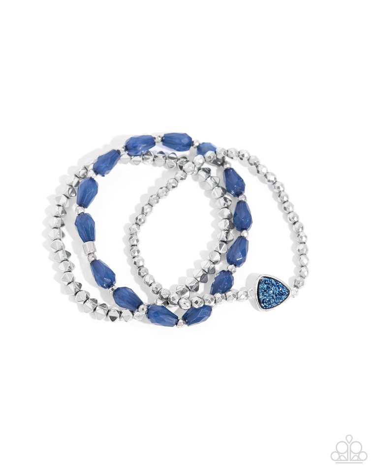 Druzy Decadence - Blue - Paparazzi Bracelet Image