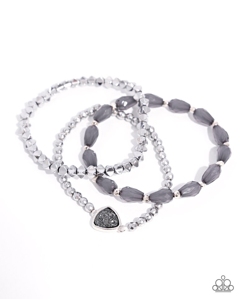 Druzy Decadence - Silver - Paparazzi Bracelet Image