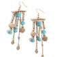 Coachella Cascade - Blue - Paparazzi Earring Image