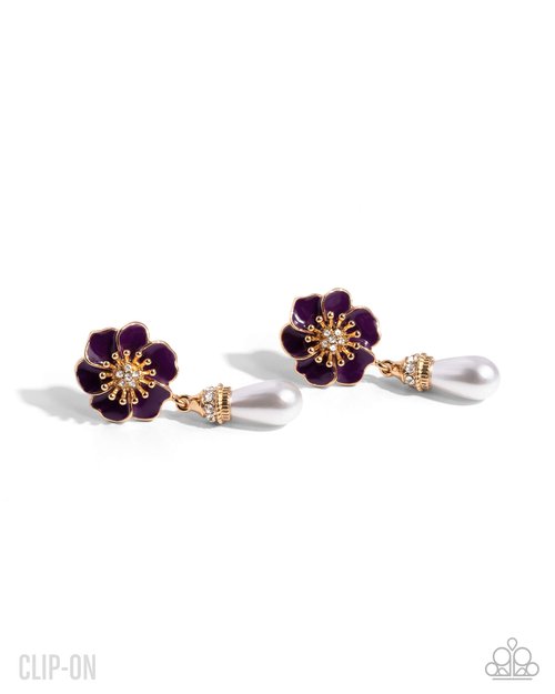 Regency Reign - Purple - Paparazzi Earring Image