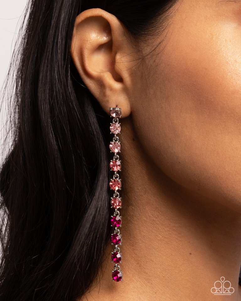 Opulent Ombré - Pink - Paparazzi Earring Image