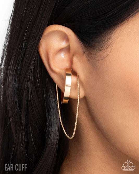 Boston Babe - Gold - Paparazzi Earring Image
