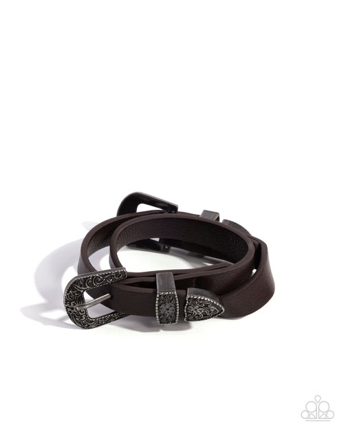 Buckle TOWN - Brown - Paparazzi Bracelet Image