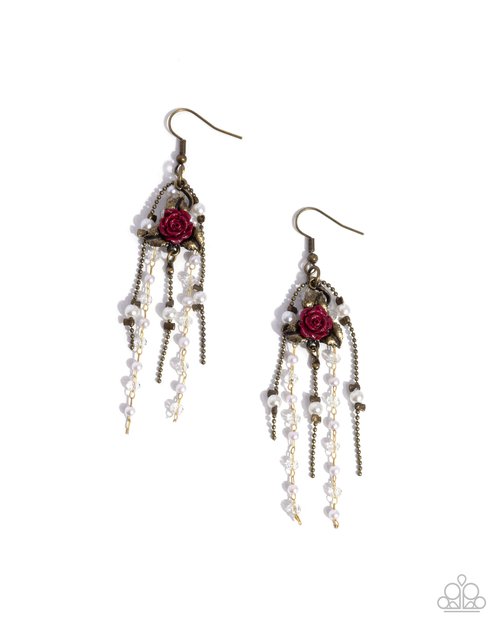 The Toast of the Ton - Brass - Paparazzi Earring Image