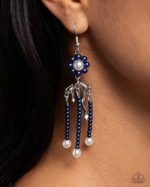 Unforgettable Umbrella - Blue - Paparazzi Earring Image