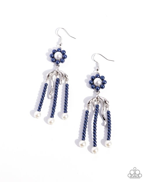 Unforgettable Umbrella - Blue - Paparazzi Earring Image