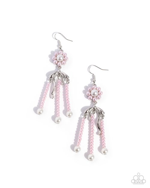 Unforgettable Umbrella - Pink - Paparazzi Earring Image