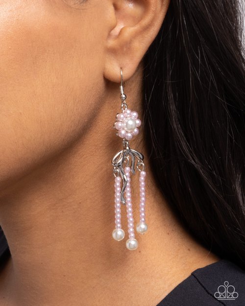 Unforgettable Umbrella - Pink - Paparazzi Earring Image