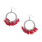 Wreathed Wisteria - Red - Paparazzi Earring Image