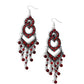 Pristine Precipitation - Red - Paparazzi Earring Image