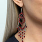 Pristine Precipitation - Red - Paparazzi Earring Image