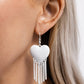 Flirty Fringe - White - Paparazzi Earring Image