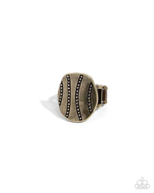 Daring Dots - Brass - Paparazzi Ring Image