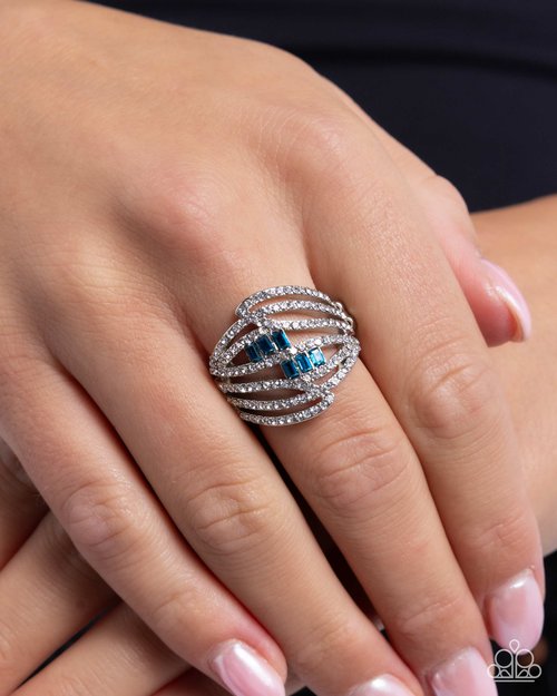 Smooth Structure - Blue - Paparazzi Ring Image