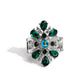 Pronged Panorama - Green - Paparazzi Ring Image