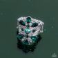 Pronged Panorama - Green - Paparazzi Ring Image