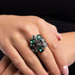 Carefree Corsage - Green - Paparazzi Ring Image