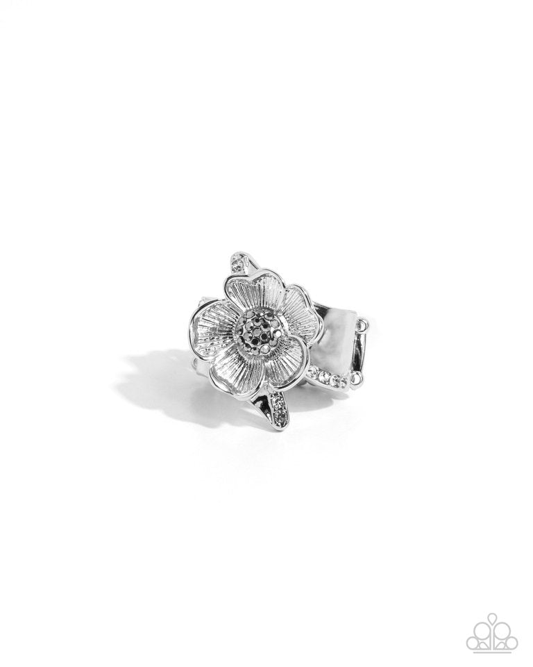 Floral Fact - Silver - Paparazzi Ring Image