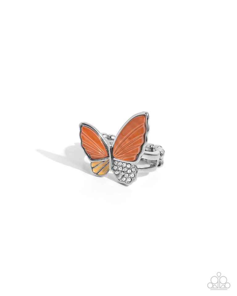 Fluttering Fidelity - Orange - Paparazzi Ring Image