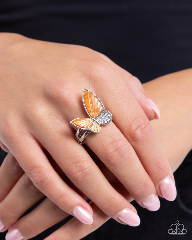 Fluttering Fidelity - Orange - Paparazzi Ring Image