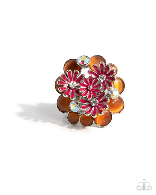 Boisterous Bouquet - Orange - Paparazzi Ring Image