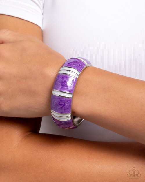 Pearly Persistence - Purple - Paparazzi Bracelet Image