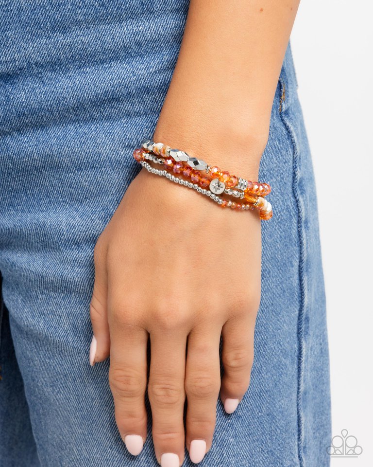 Stellar Salvage - Orange - Paparazzi Bracelet Image