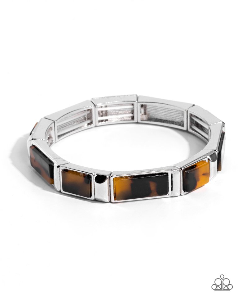 Acrylic Accent - Brown - Paparazzi Bracelet Image