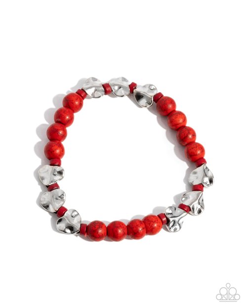 Festival Fling - Red - Paparazzi Bracelet Image