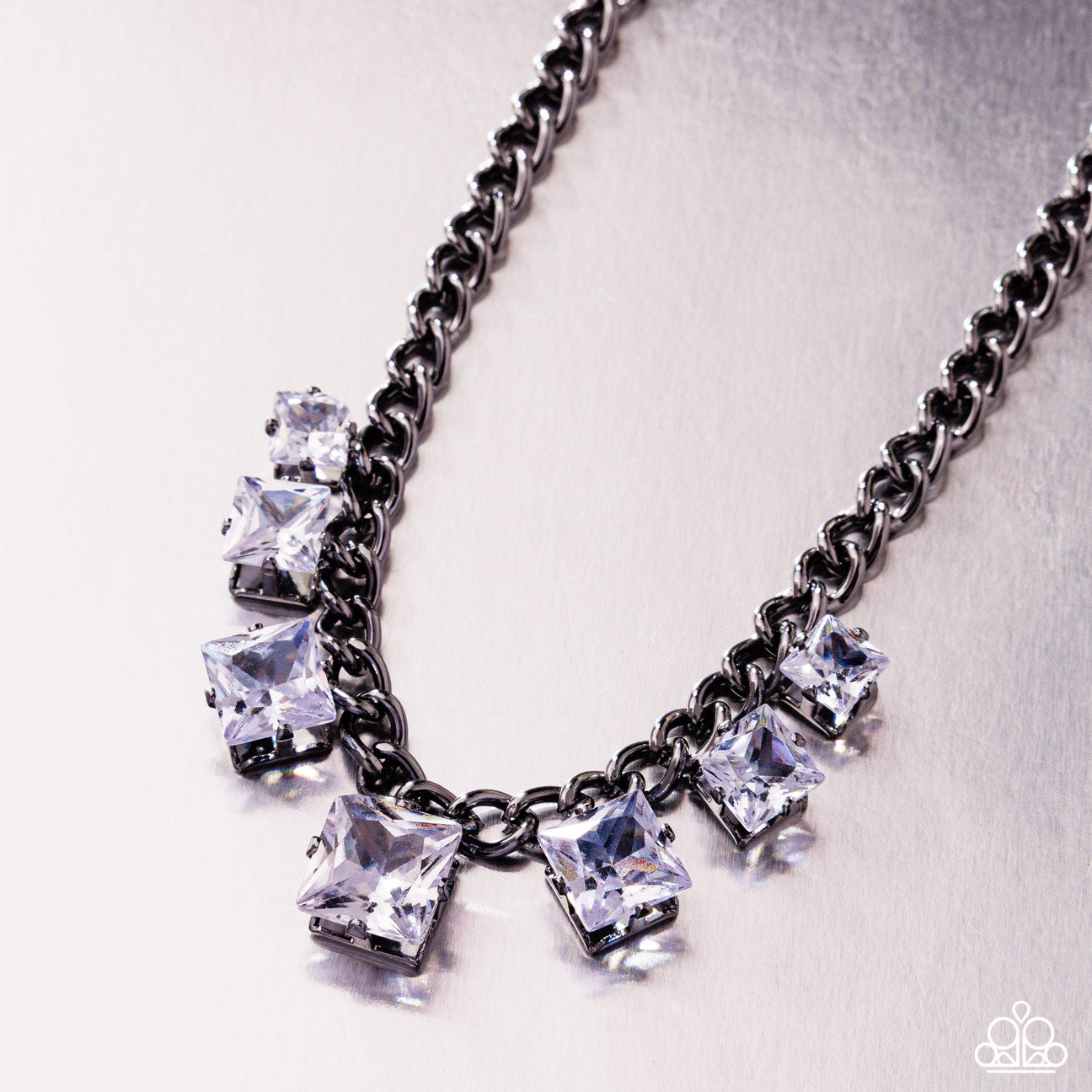 Seeking Out Squares - Black - Paparazzi Necklace Image