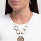 Focused Affection - Gold - Paparazzi Necklace Image