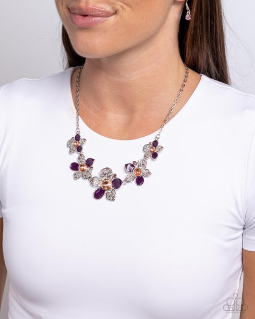 April Showers Bring Flowers - Purple - Paparazzi Necklace Image