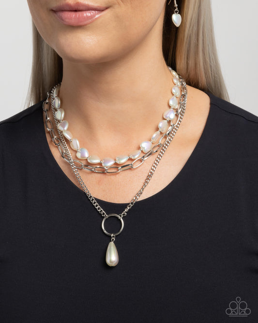 Admirable Affection - White - Paparazzi Necklace Image