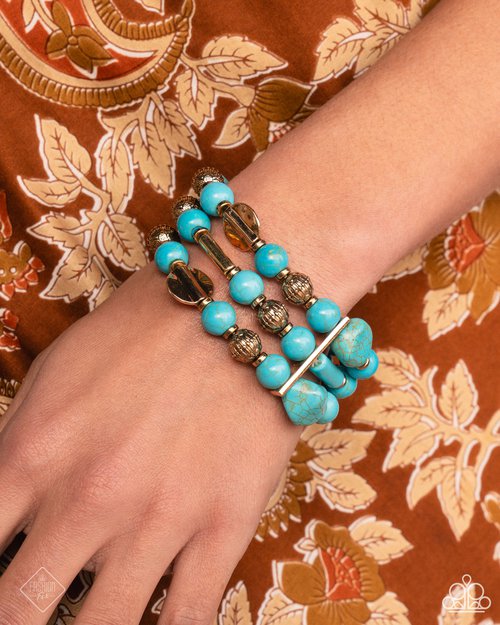 Coachella Confidence - Blue - Paparazzi Bracelet Image