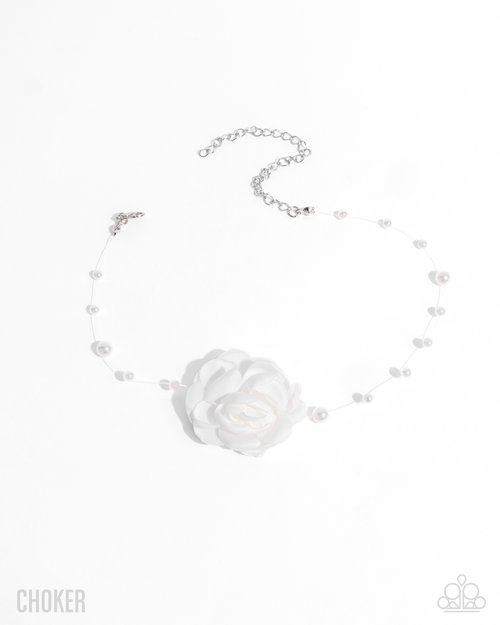 Life is the Bubbles - White - Paparazzi Necklace Image