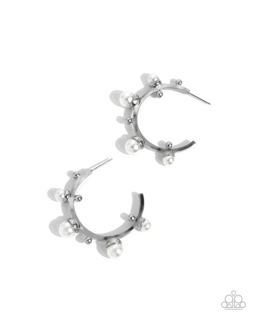 Poetic Pearls - White - Paparazzi Earring Image