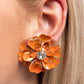 Growth Rate - Orange - Paparazzi Earring Image