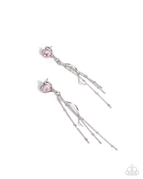 Simply Smitten - Pink - Paparazzi Earring Image