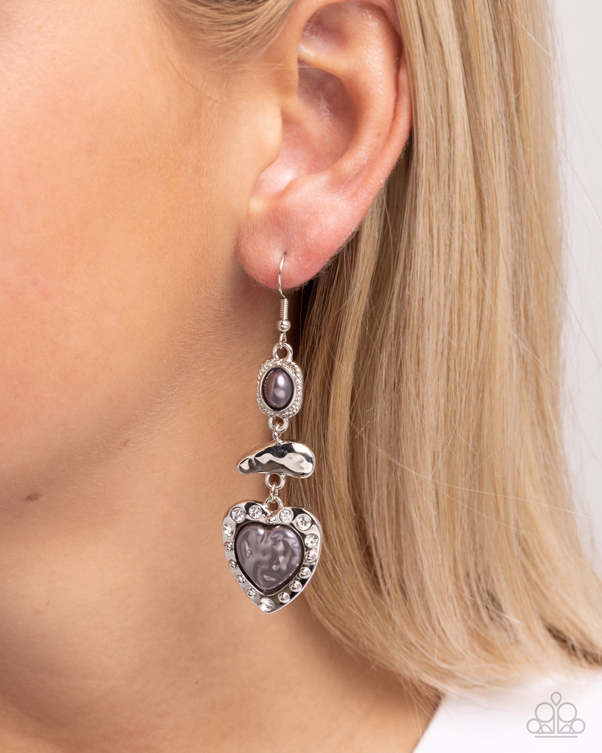 Feminine Feature - Silver - Paparazzi Earring Image