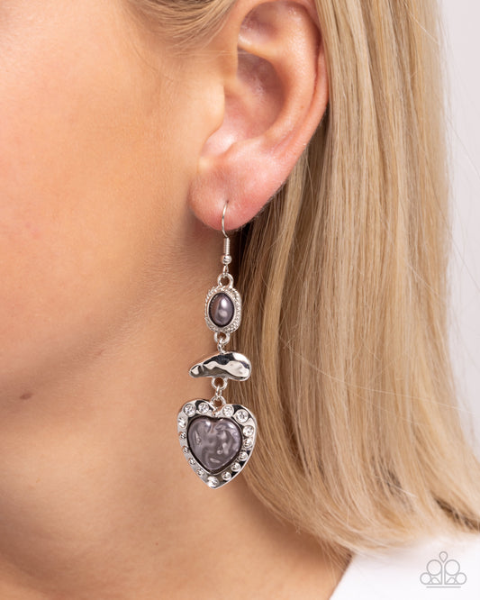Feminine Feature - Silver - Paparazzi Earring Image